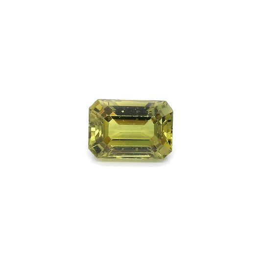 1.36ct Yellowish Green, Octagon Sapphire, No Heat, Madagascar - 7.03 x 4.97 x 3.54mm