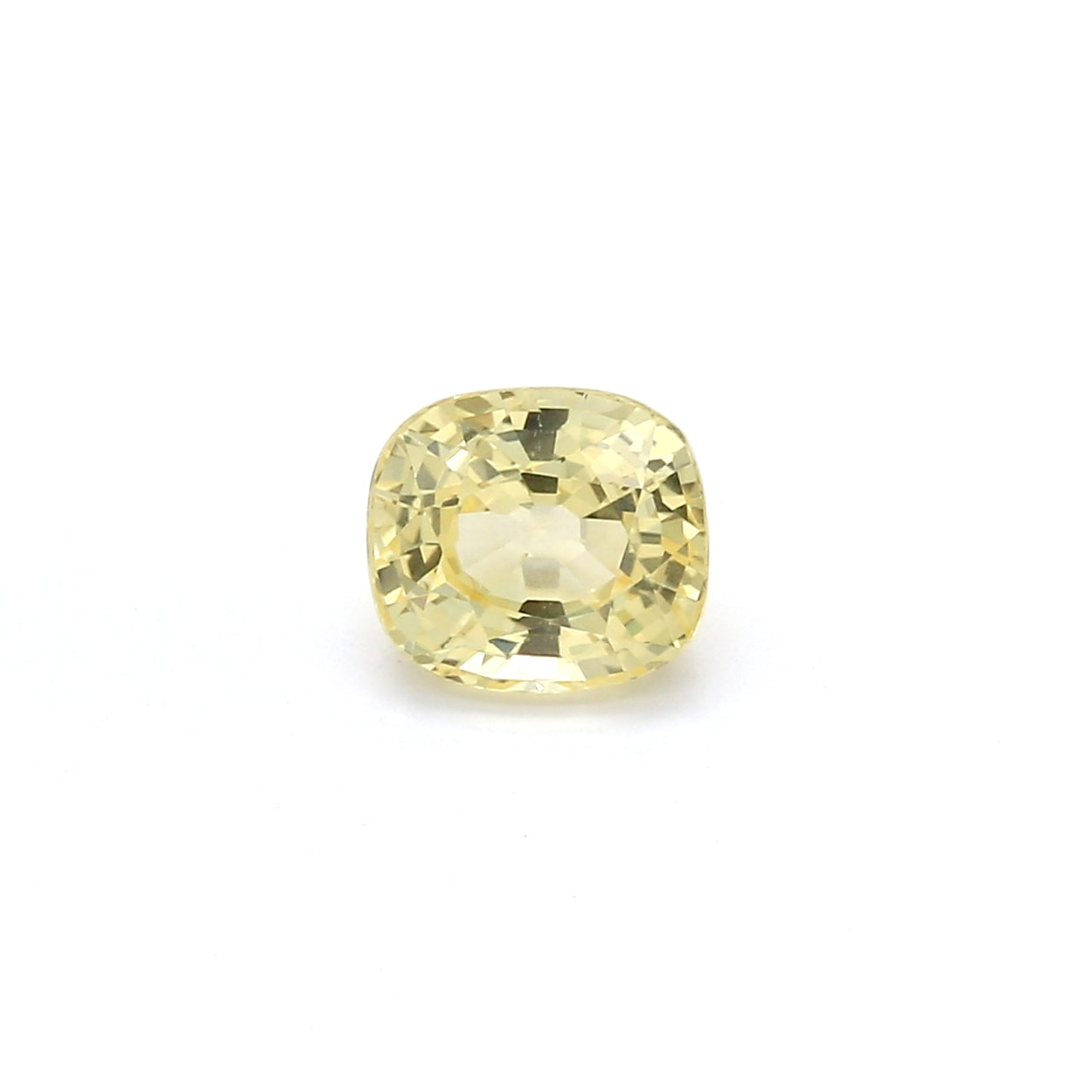 1.71ct Yellow, Cushion Sapphire, Heated, Sri Lanka - 6.80 x 6.15 x 4.30mm