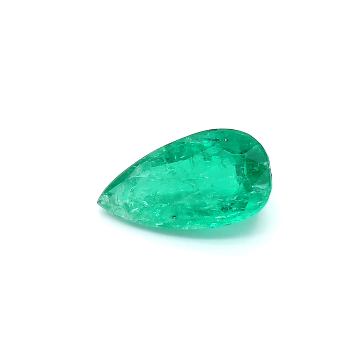 1.74ct Pear Shape Emerald, Minor Oil, Colombia - 11.08 x 5.83 x 4.97mm