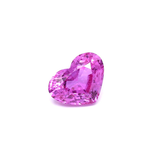1.74ct Pink, Heart Shape Sapphire, Heated, Madagascar - 6.41 x 8.40 x 4.21mm