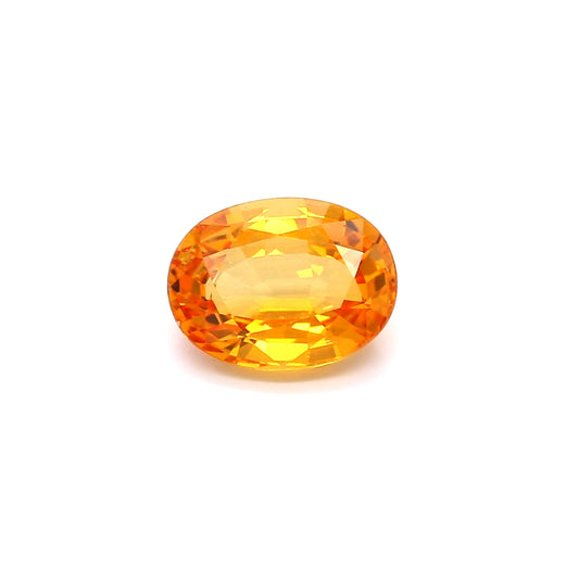 1.78ct Yellowish Orange, Oval Sapphire, Heated, Sri Lanka - 8.64 x 6.55 x 3.52mm