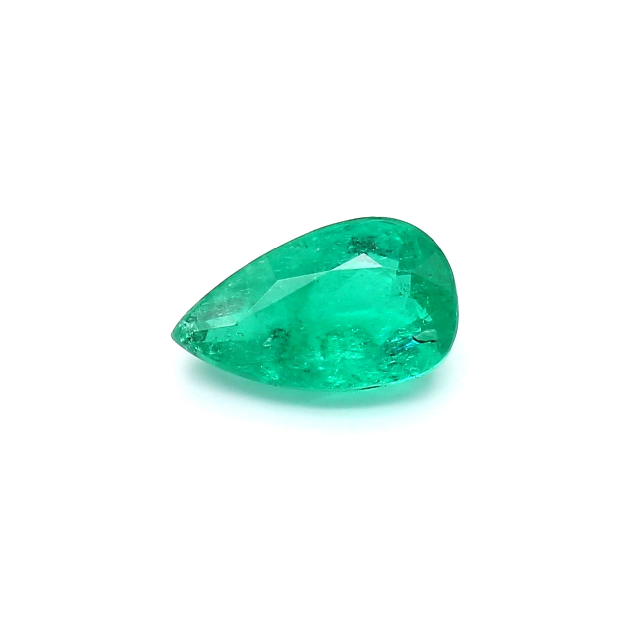 1.80ct Pear Shape Emerald, Minor Oil, Colombia - 10.16 x 5.93 x 4.87mm