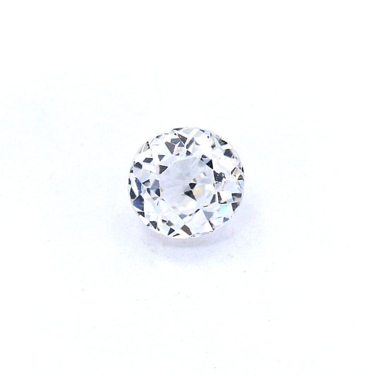 1.87ct White, Round Sapphire, Heated, East Africa - 6.40 x 6.79 x 5.04mm