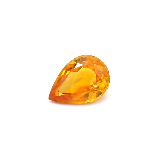 1.99ct Orangy Yellow, Pear Shape Sapphire, Heated, Sri Lanka - 9.70 x 6.83 x 4.06mm