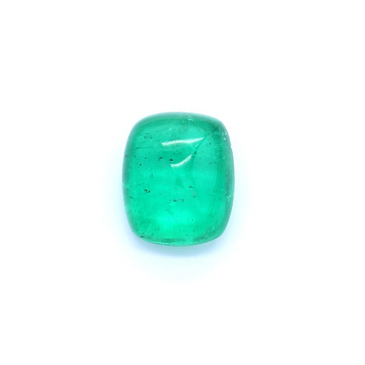 2.03ct Cushion Sugarloaf Emerald, Moderate Resin, Colombia - 8.12 x 6.80 x 5.11mm