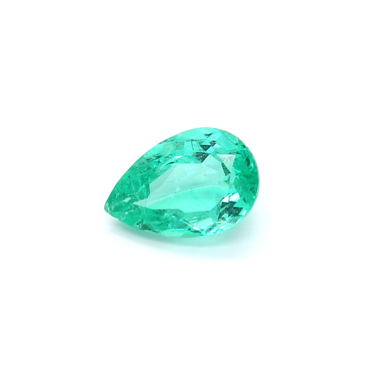 2.12ct Bluish Green, Pear Shape Emerald, Minor Oil, Colombia - 10.48 x 7.01 x 5.55mm