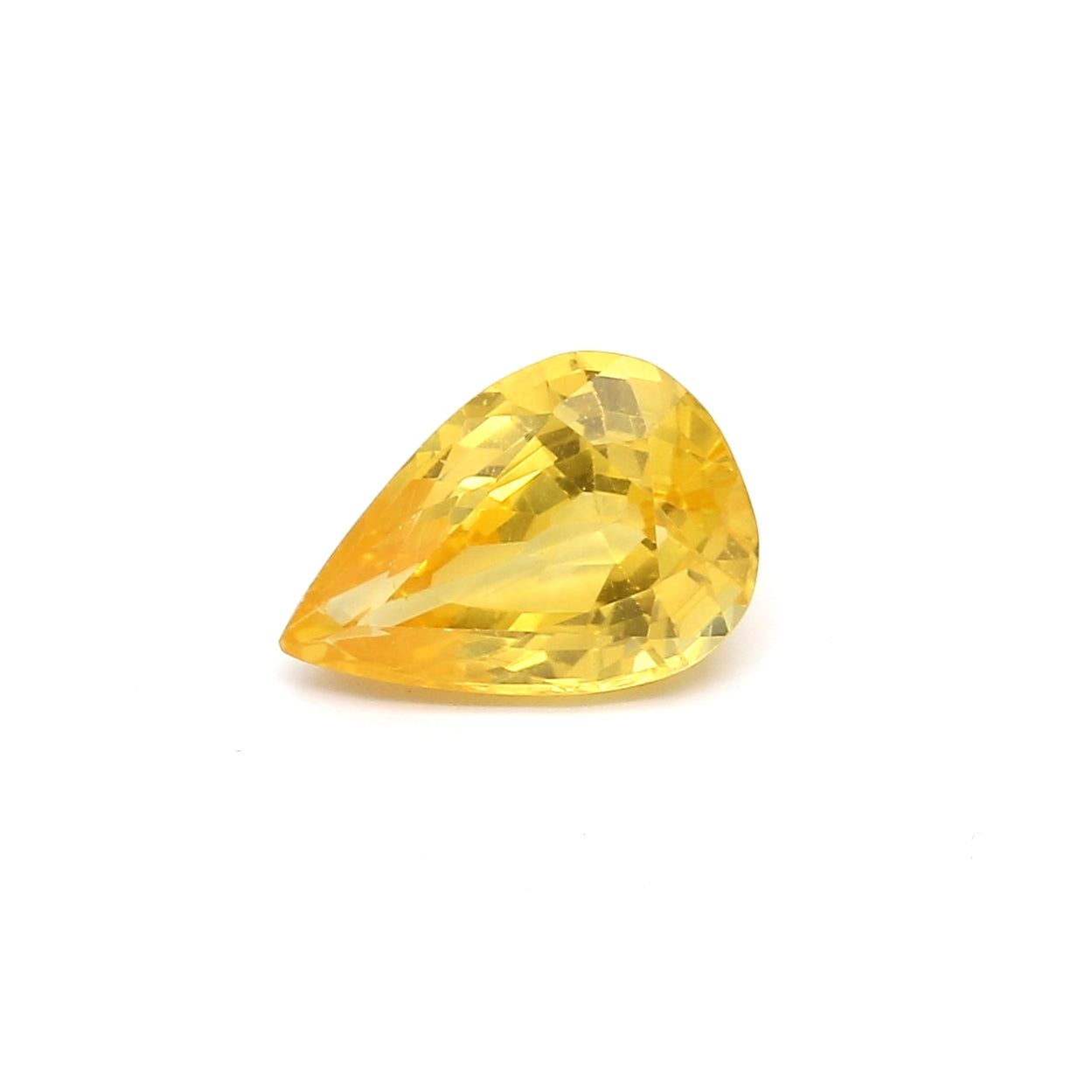 2.15ct Yellow, Pear Shape Sapphire, Heated, Sri Lanka - 9.83 x 6.83 x 4.49mm