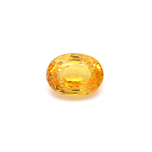 2.16ct Yellow, Oval Sapphire, Heated, East Africa - 8.29 x 6.17 x 4.35mm