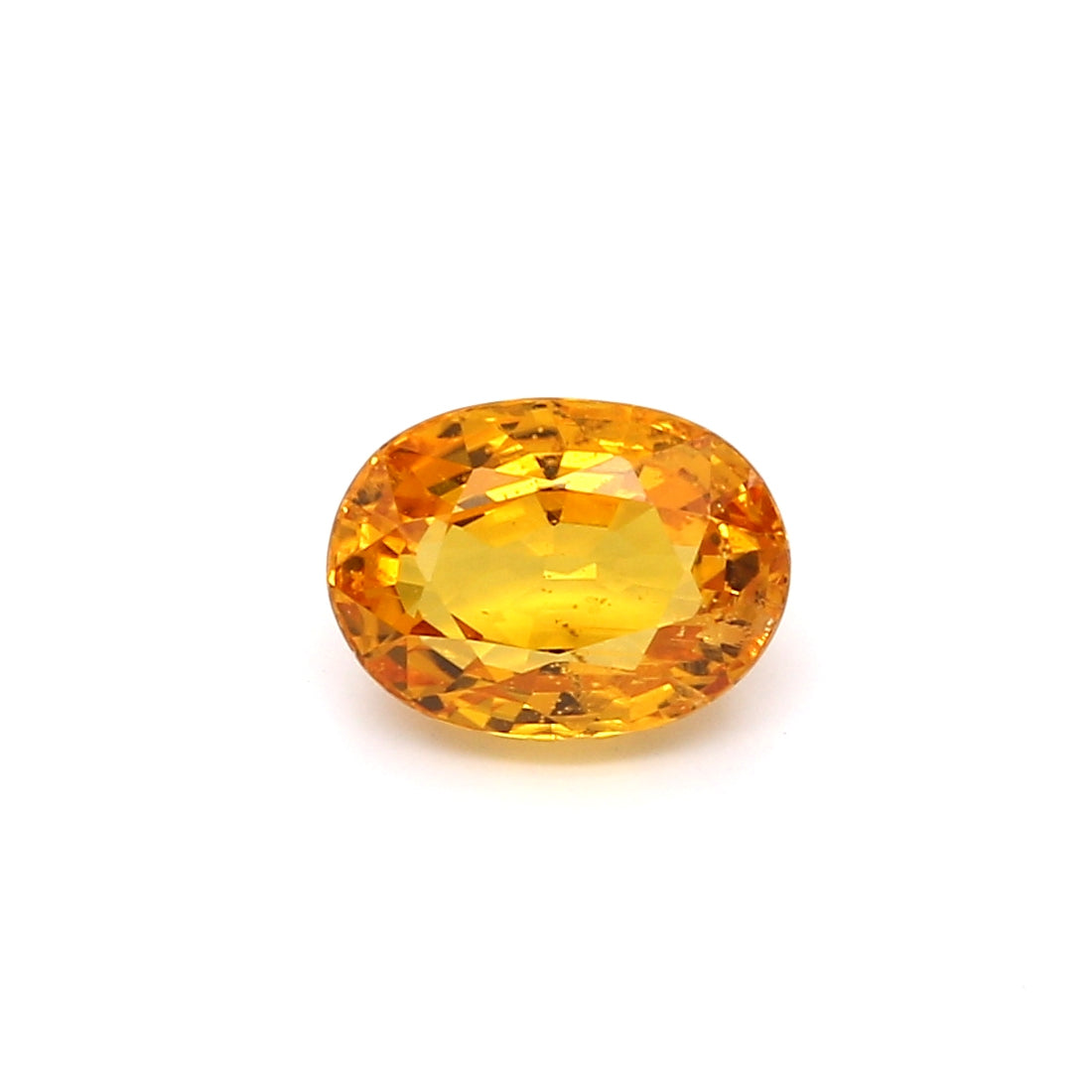 2.18ct Orangy Yellow, Oval Sapphire, Heated, Sri Lanka - 8.22 x 6.10 x 4.43mm