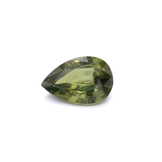 2.24ct Yellowish Green, Pear Shape Sapphire, No Heat, East Africa - 10.63 x 7.14 x 3.91mm