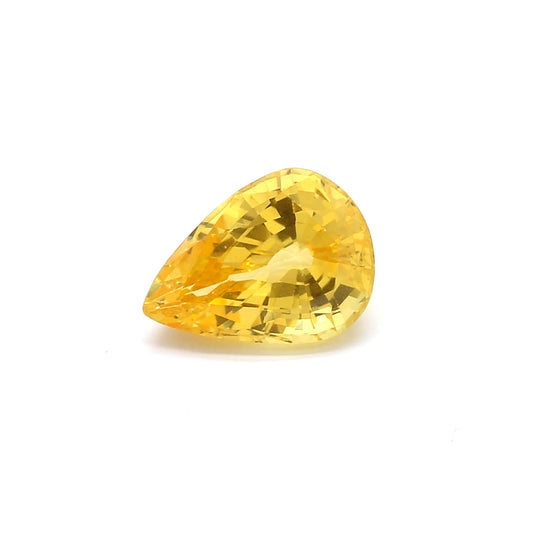 2.27ct Yellow, Pear Shape Sapphire, Heated, Sri Lanka - 9.79 x 7.15 x 4.50mm