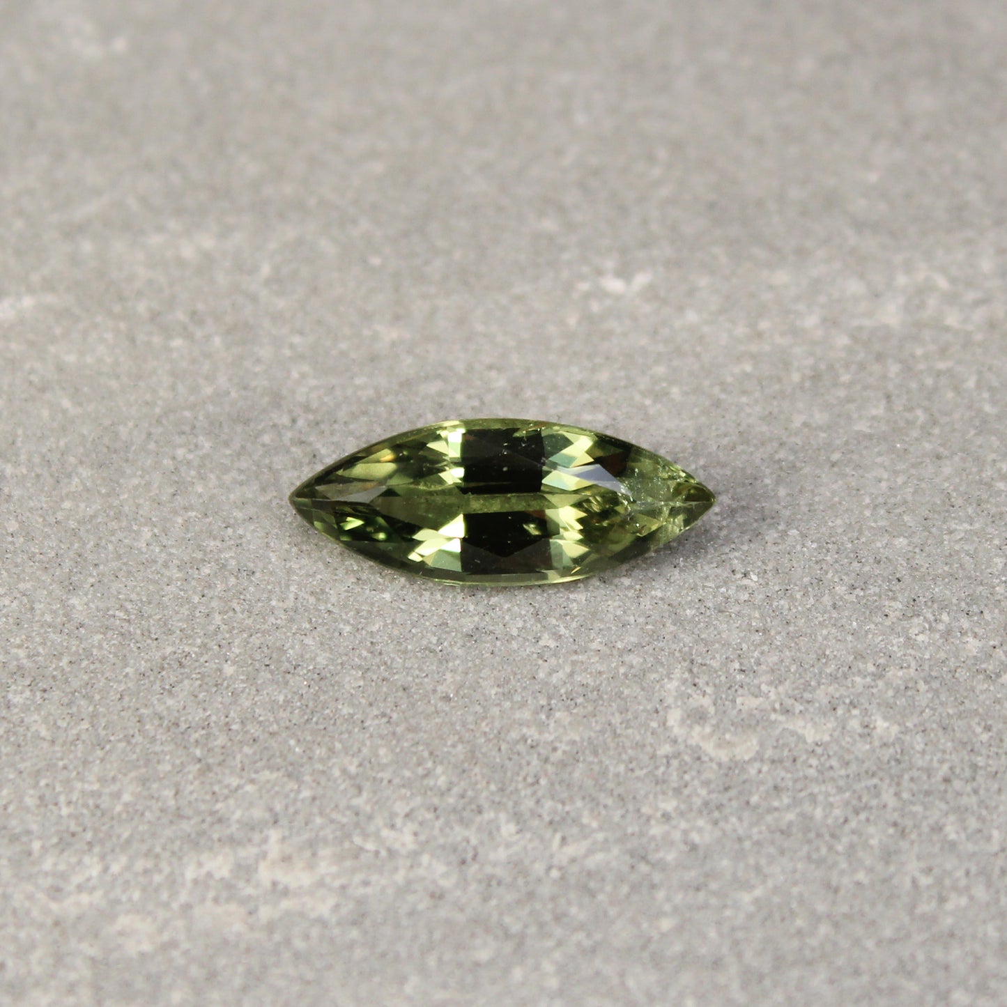 2.28ct Yellowish Green, Marquise Sapphire, Heated, East Africa - 13.90 x 5.48 x 3.82mm