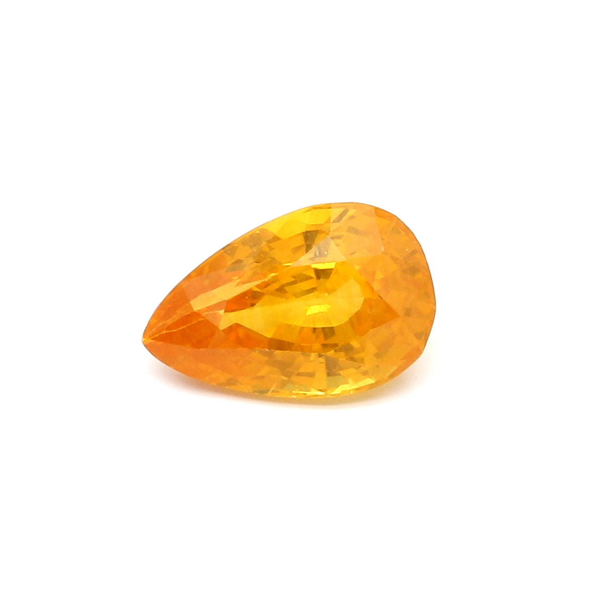 2.49ct Orangy Yellow, Pear Shape Sapphire, Heated, Sri Lanka - 10.36 x 6.71 x 4.78mm