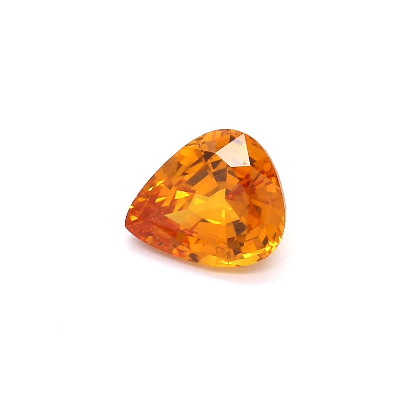 2.69ct Orange, Pear Shape Sapphire, Heated, Sri Lanka - 9.50 x 7.97 x 4.82mm