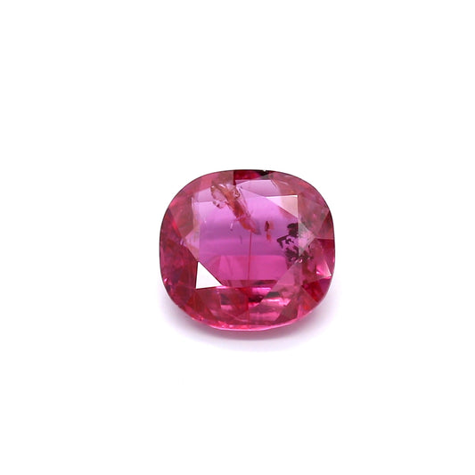 2.58ct Pinkish Red, Cushion Ruby, Heated, Thailand - 8.41 x 8.20 x 3.73mm
