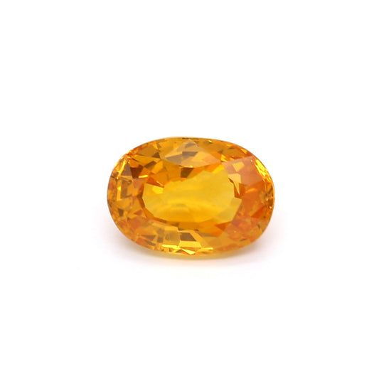 2.81ct Orangy Yellow, Oval Sapphire, Heated, Sri Lanka - 9.63 x 6.82 x 4.68mm
