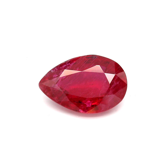 2.87ct Pear Shape Ruby, H(a), Thailand - 11.16 x 7.51 x 3.79mm