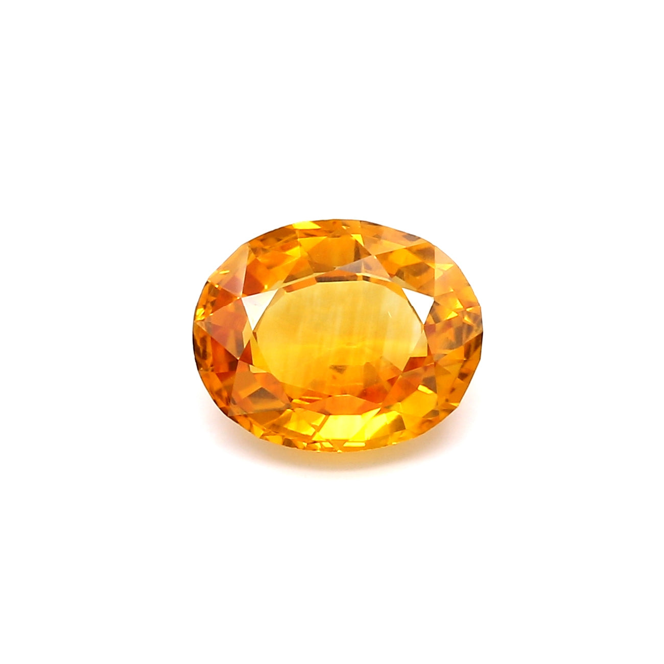 2.92ct Orangy Yellow, Oval Sapphire, Heated, Sri Lanka - 9.89 x 8.09 x 4.28mm