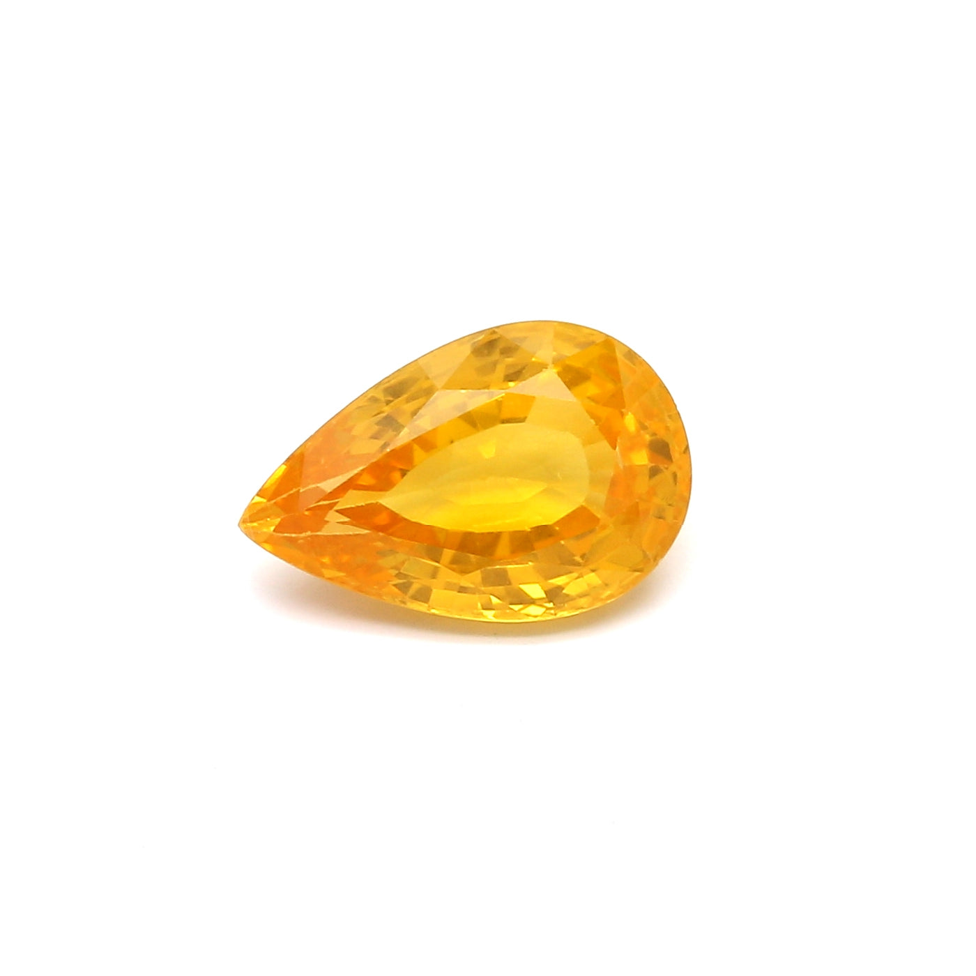 3.15ct Yellow, Pear Shape Sapphire, Heated, Sri Lanka - 11.39 x 7.43 x 4.49mm