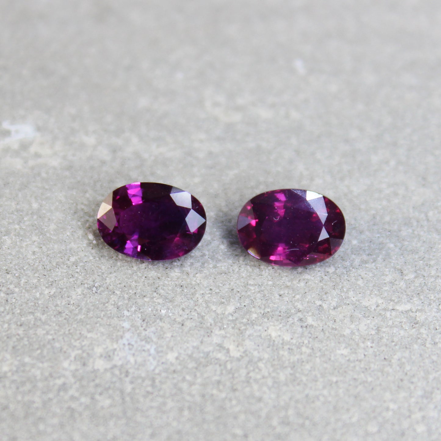 3.16ct Purple, Oval Sapphire Pair, Heated, Sri Lanka - 7.9 x 5.7mm