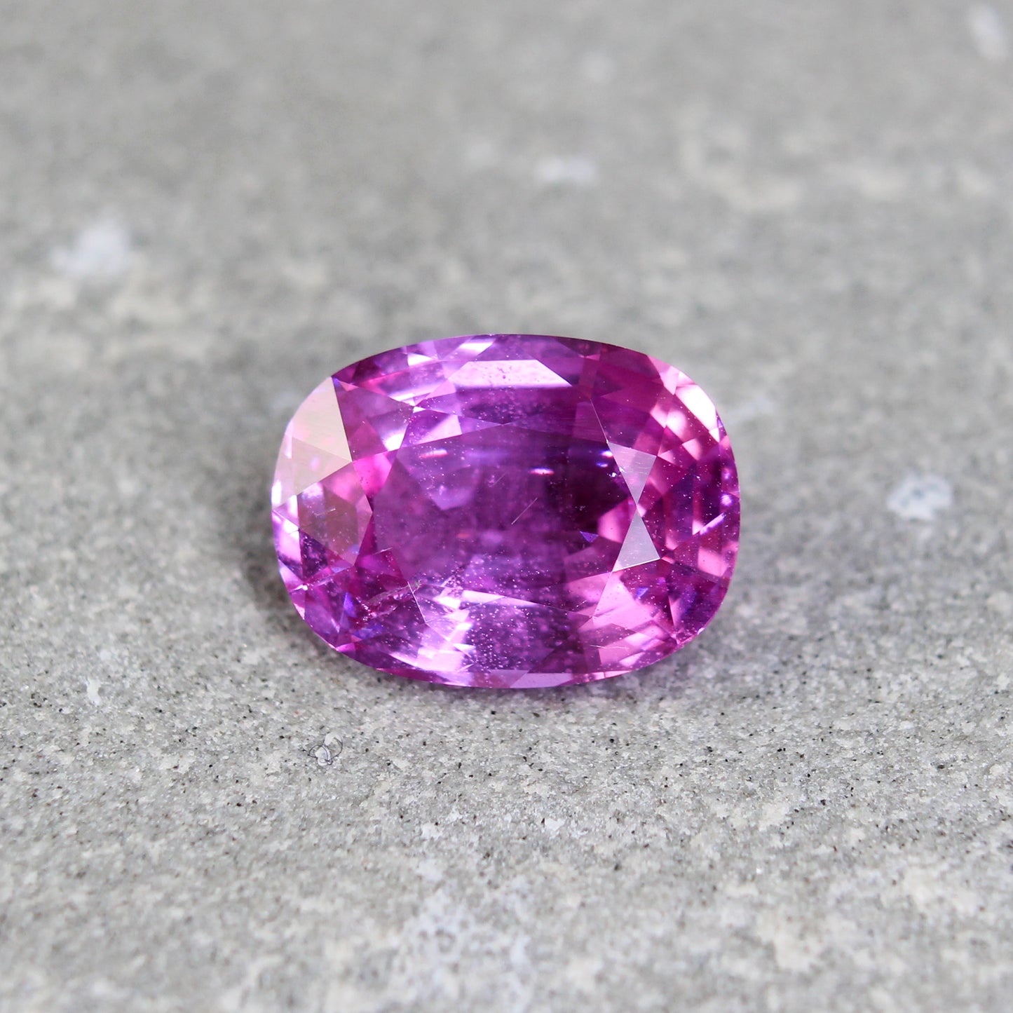 3.20ct Purplish Pink, Cushion Sapphire, Heated, Madagascar - 10.21 x 7.69 x 4.53mm