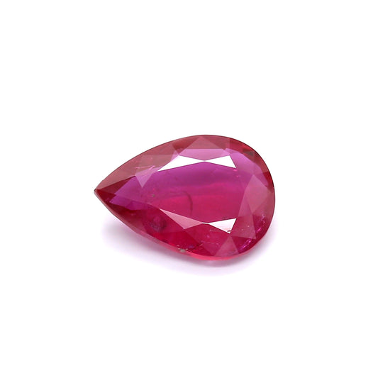 3.48ct Pear Shape Ruby, H(a), Myanmar - 12.16 x 9.00 x 3.60mm