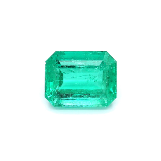 3.62ct Bluish Green, Octagon Emerald, Oiled, Zambia - 10.71 x 8.37 x 5.37mm