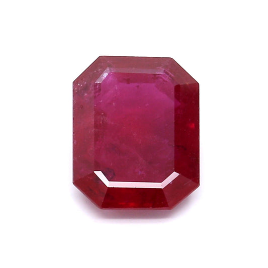 3.69ct Octagon Ruby, Heated, Thailand - 10.42 x 8.00 x 4.16mm