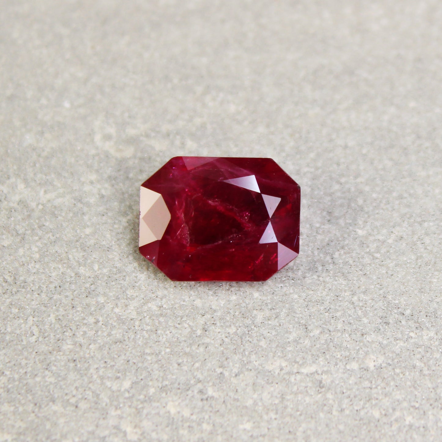 3.77ct Octagon Ruby, H(b), Thailand - 11.13 x 8.70 x 3.82mm