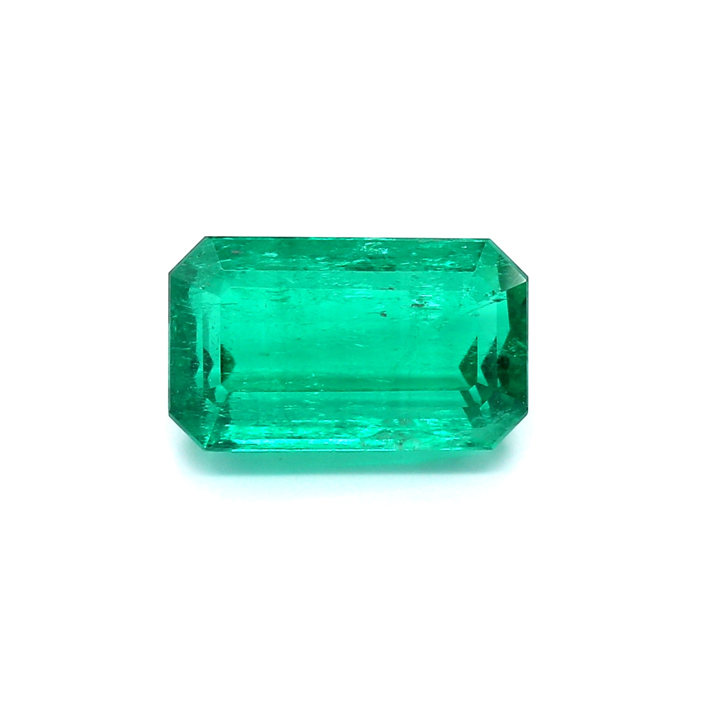 4.12ct Bluish Green, Octagon Emerald, Oiled, Colombia - 12.12 x 7.30 x 5.32mm