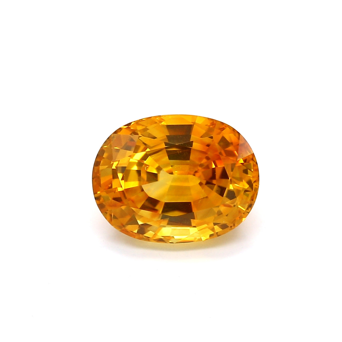 5.11ct Orangy Yellow, Oval Sapphire, Heated, Sri Lanka - 10.96 x 8.50 x 6.29mm