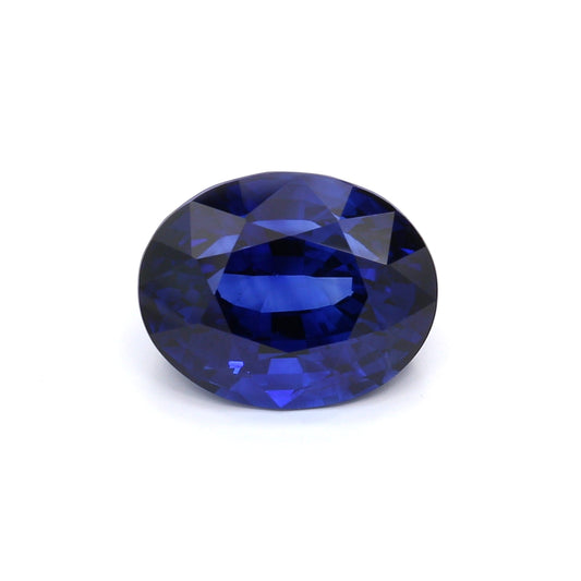 7.70ct Vivid, Royal Blue Oval Sapphire, Heated, Sri Lanka - 12.29 x 9.74 x 7.72mm