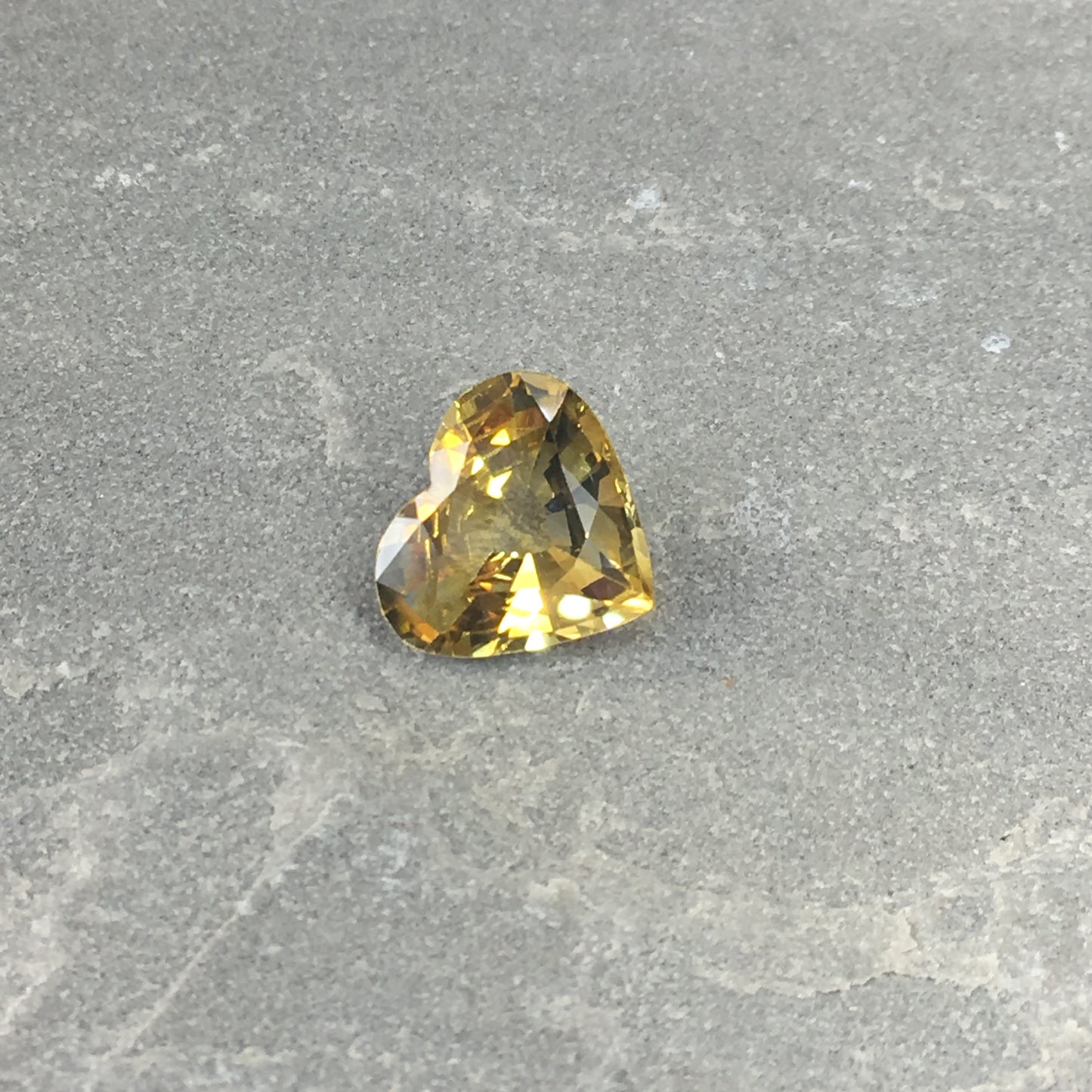 7.87ct Yellow, Heart Shape Sapphire, Heated, Sri Lanka - 12.72 x 14.21 x 6.17mm