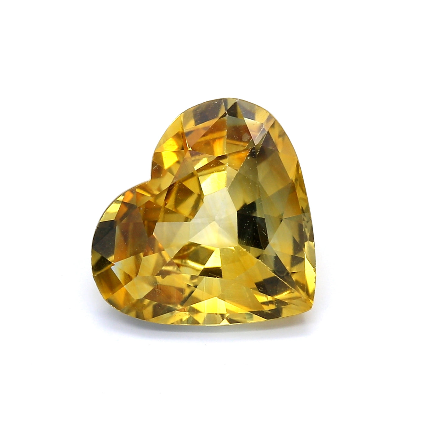 7.87ct Yellow, Heart Shape Sapphire, Heated, Sri Lanka - 12.72 x 14.21 x 6.17mm