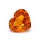 8.45ct Vivid, Orangy Yellow, Heart Shape Sapphire, Heated, Sri Lanka - 12.76 x 14.40 x 6.27mm