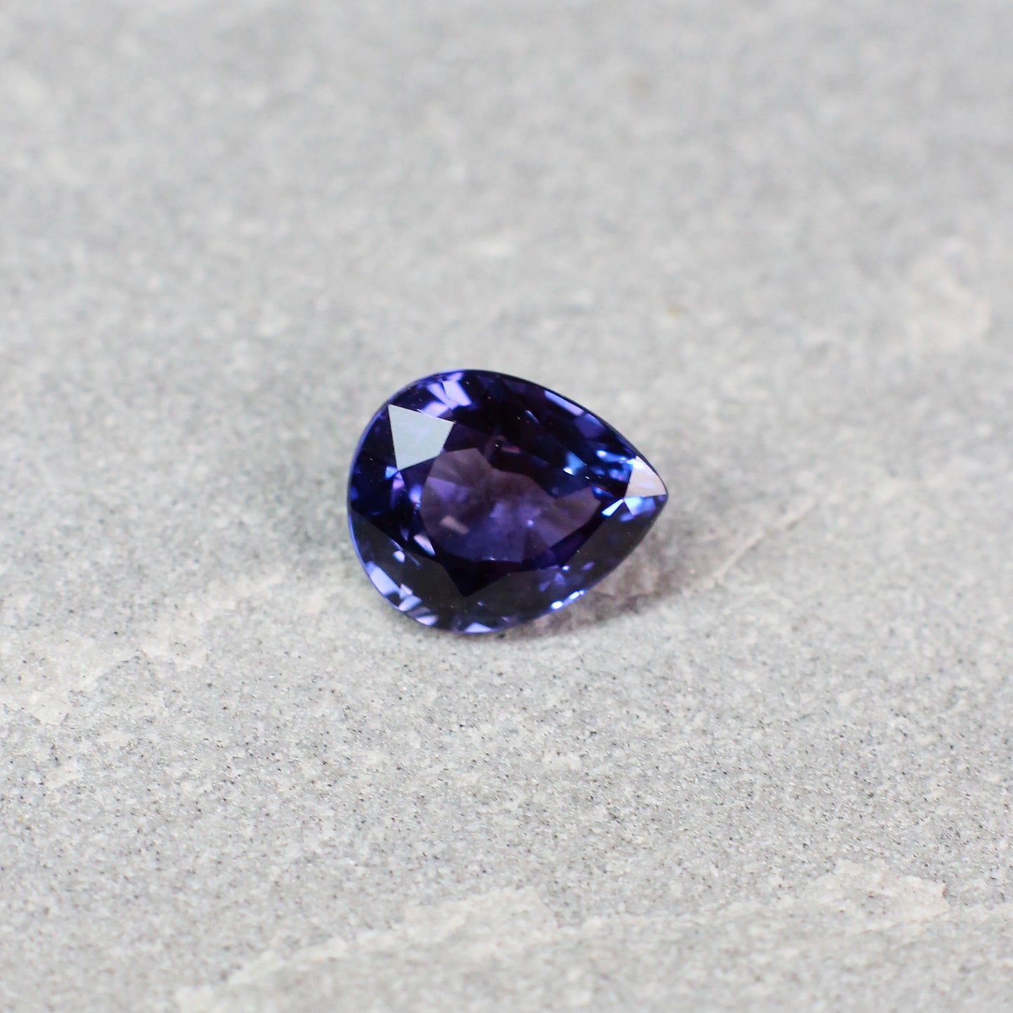 1.89ct Violetish Blue / Purple, Pear Shape Colour Change Sapphire, Heated, Sri Lanka - 8.08 x 6.67 x 4.18mm