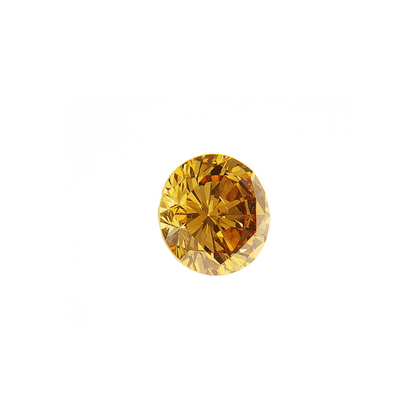 0.26ct Fancy Intense Yellow-Orange, Round Diamond, SI2 - 4.08 - 4.15 x 2.50mm
