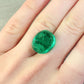 17.20ct Oval Cabochon Emerald, Moderate Resin, Colombia - 16.77 x 14.56 x 10.68mm